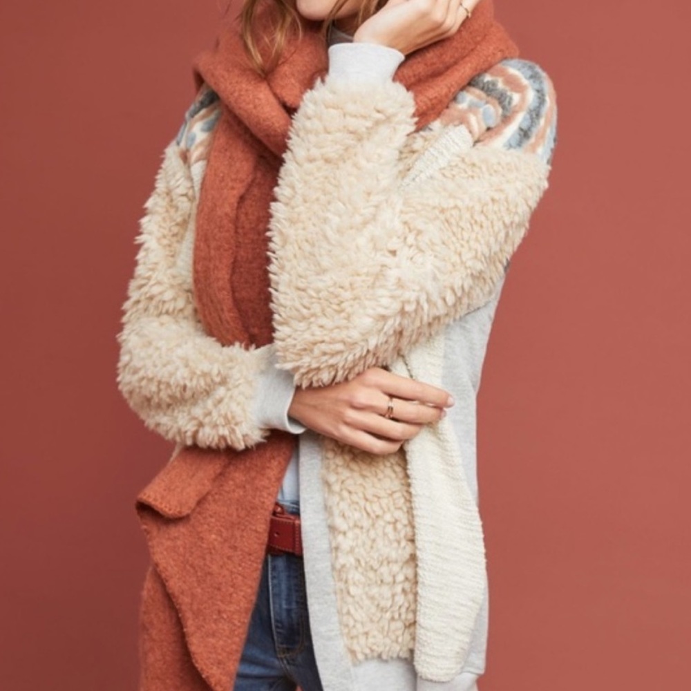 Anthropologie Amadi Chaparral Sherpa Cardigan